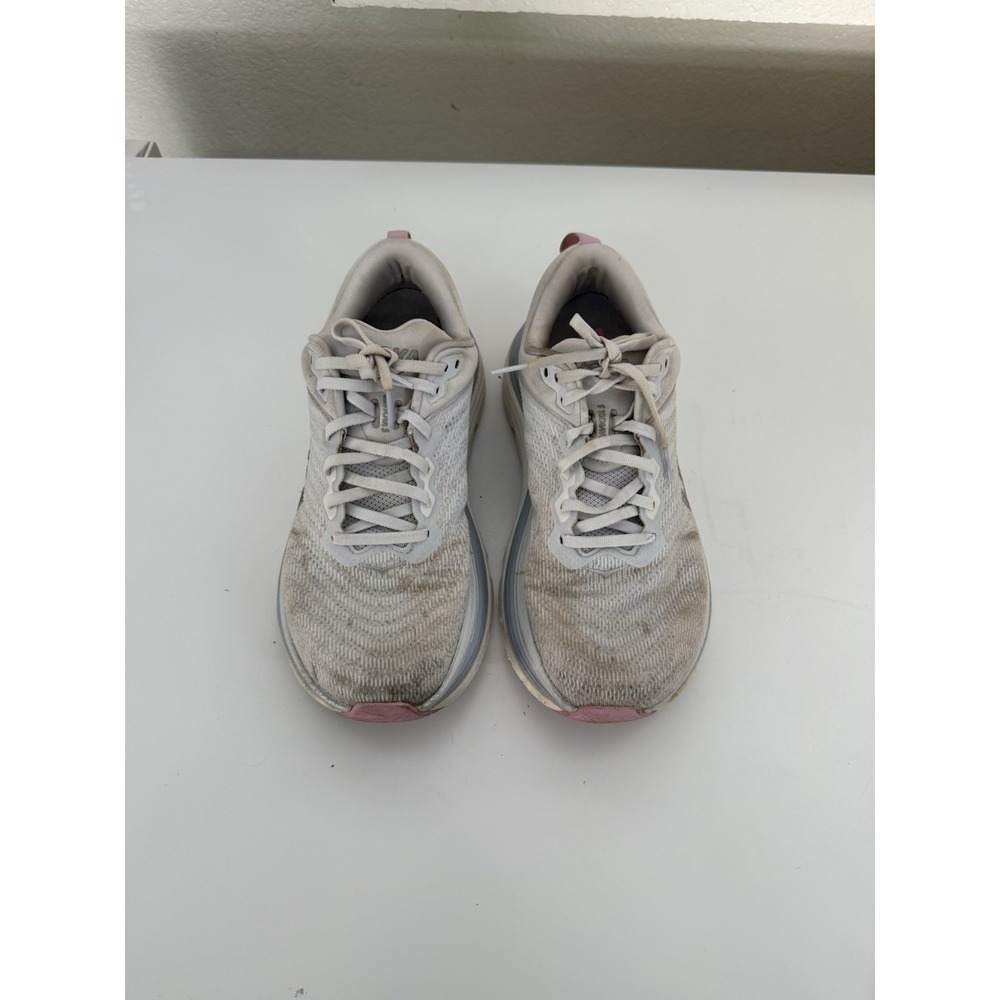 HOKA One One Gaviota 5 Stability Running Shoes Gray Pink Women Size 10B